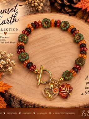 🍁 “Autumn Garden” Bracelet — Sunset Earth Collection
